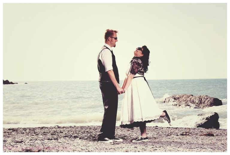 Tunnels Beach Devon Wedding